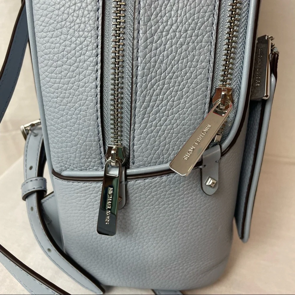 Brand New Michael Kors Adina Backpack Blue - Picture 5 of 7